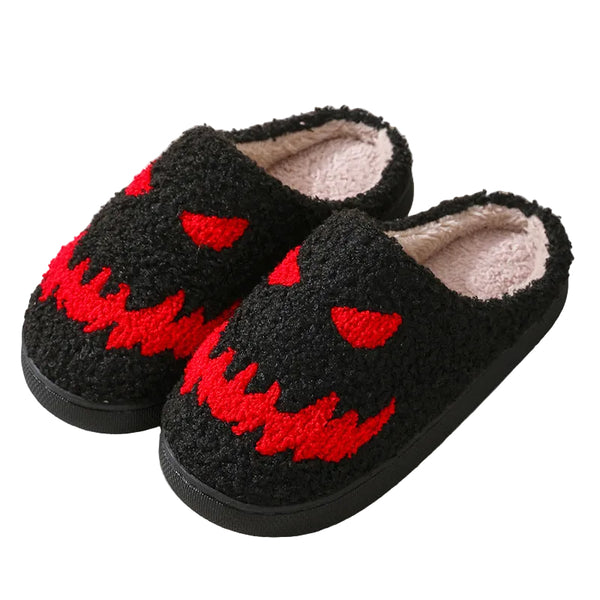 Halloween Skull Print Slippers