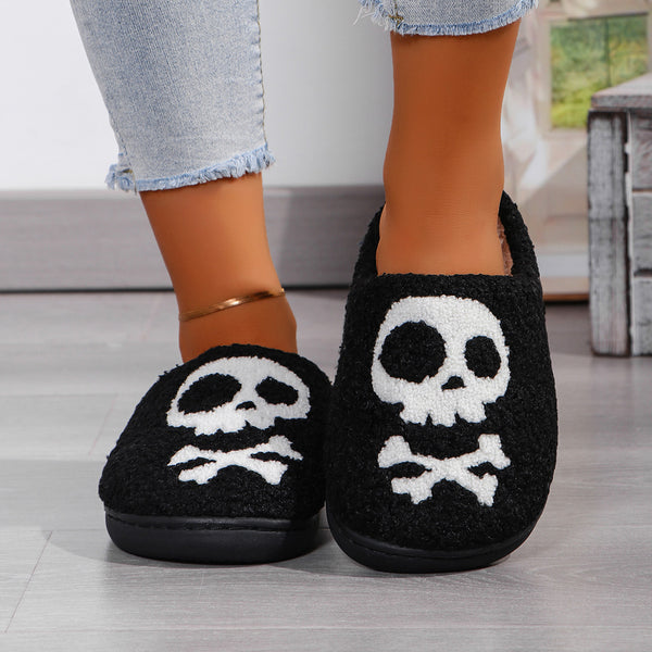 Halloween Skull Cotton Slippers